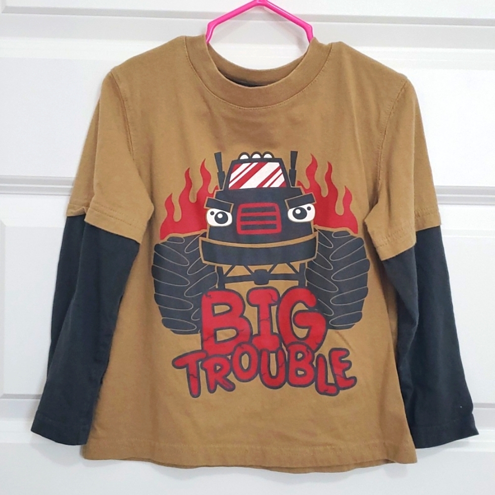 Big Trouble Monster Truck Long Sleeve T Shirt